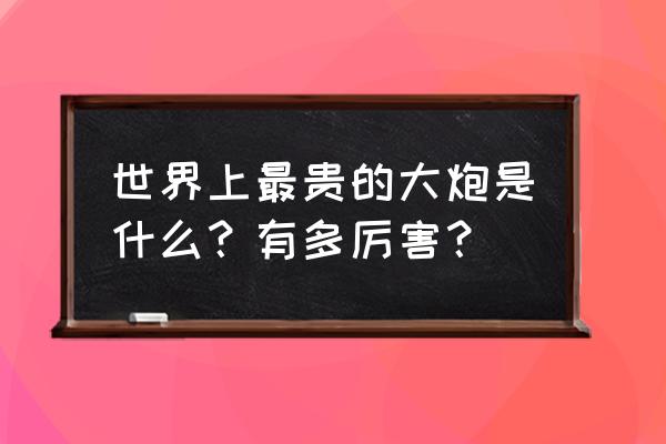 乐高积木多拉巨炮 世界上最贵的大炮是什么？有多厉害？